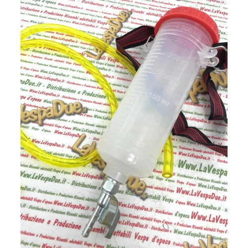 300ml additional tank canister for VESPA LAMBRETTA APE E SCOOTER petrol mixture with petrol tap engine testing on the bench