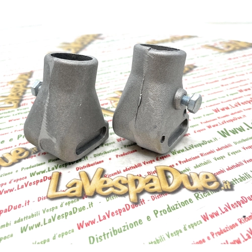 Semelles en aluminium sablé de 22 mm pour Vespa 50, 125, 150, 200, NLR, Special, PX, PE, T5, PK, COSA