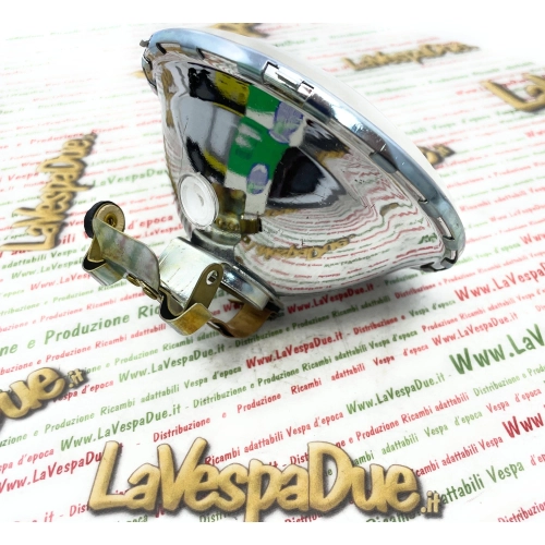 APRILIA FACMA Headlight Assembly for VESPA 50 90 V5A1T V9A1T NLRS 1st Series DGM 7340 PCXLA ro 101321 - 070683 complete Ø 105 mm in plastic with approval
