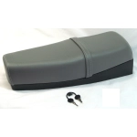 Long grey saddle for VESPA PK XL with skirt 50 125