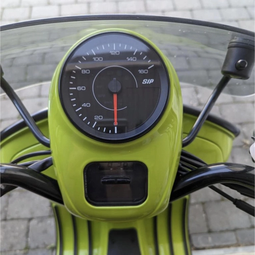SIP 50000221 TACHO KARACHO Tachometer Drehzahlmesser für VESPA 80 125 150 200 PX E arcobaleno LUSSO 98 MY auch passend für GTV GT60 160 km/h 16000 U/min