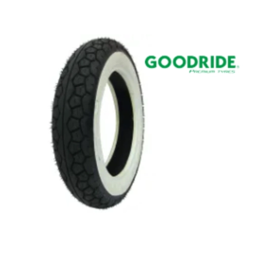 Pneu GOODRIDE à flancs blancs 3.50 10" 51J pour VESPA APE et LAMBRETTA