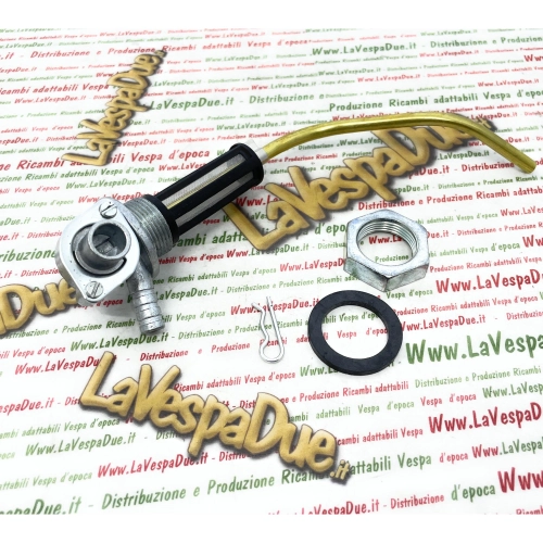 Grifo de combustible para VESPA 80 125 150 200 PX PE ARCOBALENO ro 217872 sin reserva con mezclador