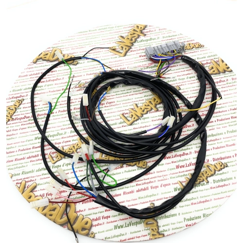 Sistema eléctrico para VESPA PX 125 T5 ELESTART para el mercado alemán con volante de inercia de 5 cables, fabricado artesanalmente en Italia.