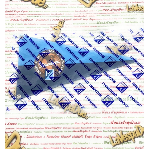 Bandera de doble cara con el logotipo de la FEDERACIÓN AMERICANA DE CLUBES VESPA para VESPA Original PIAGGIO en tela con el logotipo del Club VESPA AMERICA ro 610015M001