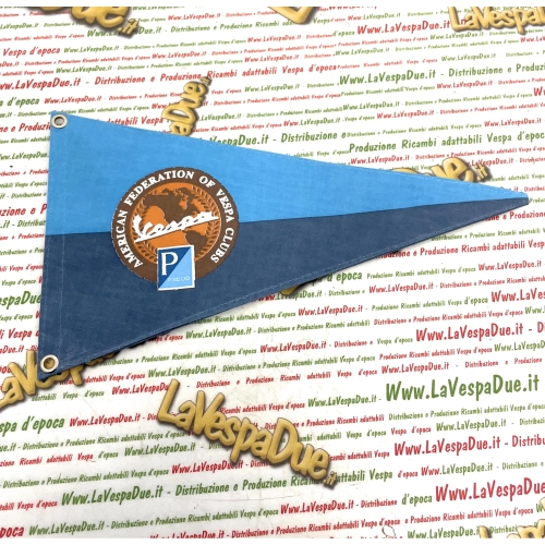 Bandera de doble cara con el logotipo de la FEDERACIÓN AMERICANA DE CLUBES VESPA para VESPA Original PIAGGIO en tela con el logotipo del Club VESPA AMERICA ro 610015M001