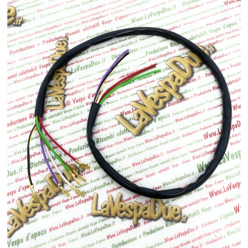 Kit de câblage électrique pour la restauration de l'interrupteur d'éclairage et des clignotants des Vespa 80, 125, 150 et 200 PX PE première série avec clignotants. Produit artisanal italien.