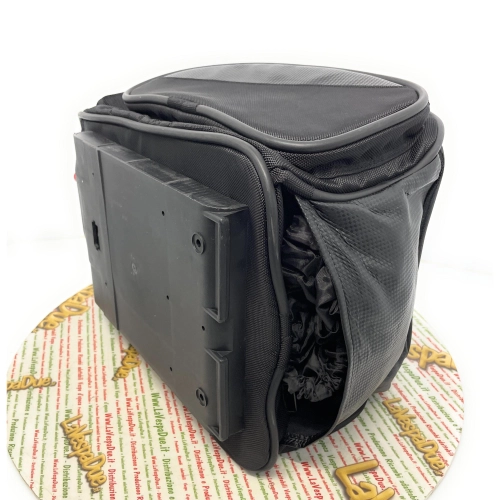 Maleta trasera Thunder Case para VESPA LAMBRETTA MOTO GUZZI MOTOM HONDA HARLEY DAVIDSON, completa con sistema de liberación rápida y llaves universales.