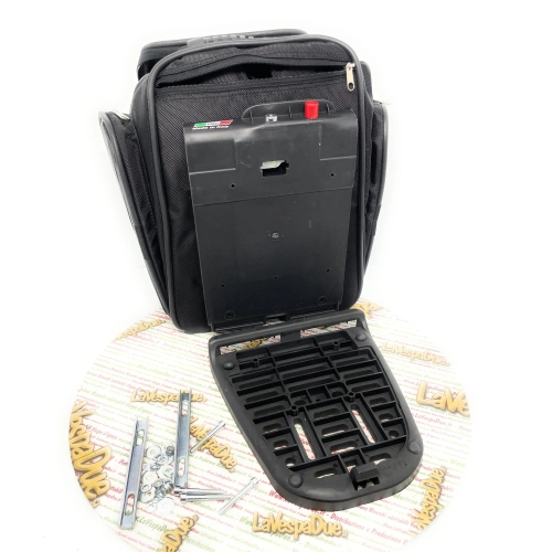 Maleta trasera Thunder Case para VESPA LAMBRETTA MOTO GUZZI MOTOM HONDA HARLEY DAVIDSON, completa con sistema de liberación rápida y llaves universales.