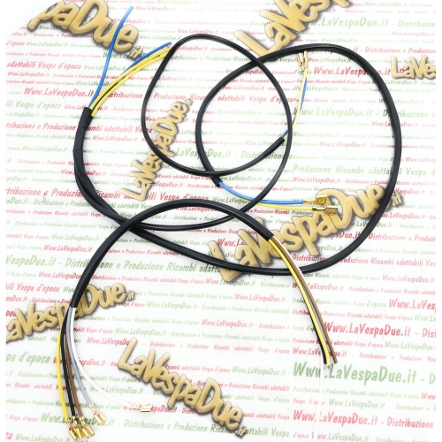 Kit de câbles électriques pour la restauration du commutateur d'éclairage des Vespa 80, 125, 150 et 200 PX PE première série avec clignotants, produit artisanal italien.