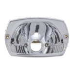Bloc optique de phare pour VESPA 50 SPECIAL ELESTART, type halogène, avec lentille en plastique lisse, références 126648, 166694, 1266695, 123518 et 191192.