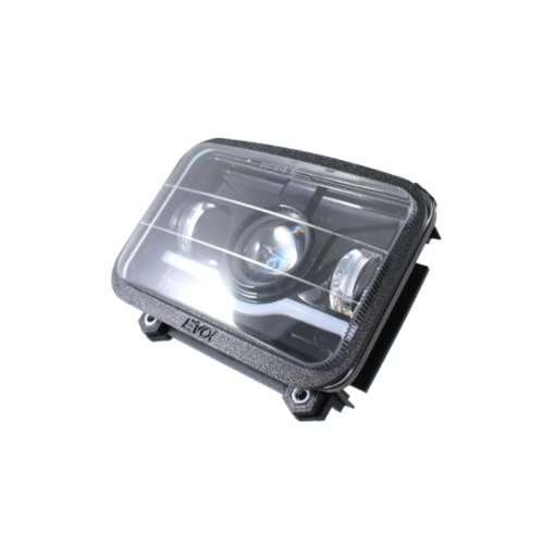 IRON LED 6000 K EVOK front headlight assembly for APE 50 with 6 V to 12 V dc and 12 V ac to 12 V dc conversion circuit and anti-flicker