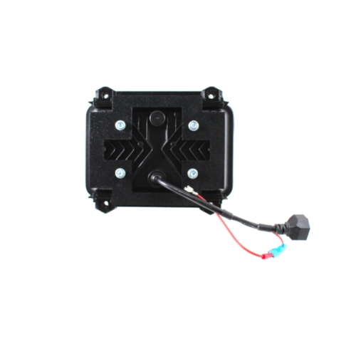 IRON LED 6000 K EVOK front headlight assembly for APE 50 with 6 V to 12 V dc and 12 V ac to 12 V dc conversion circuit and anti-flicker