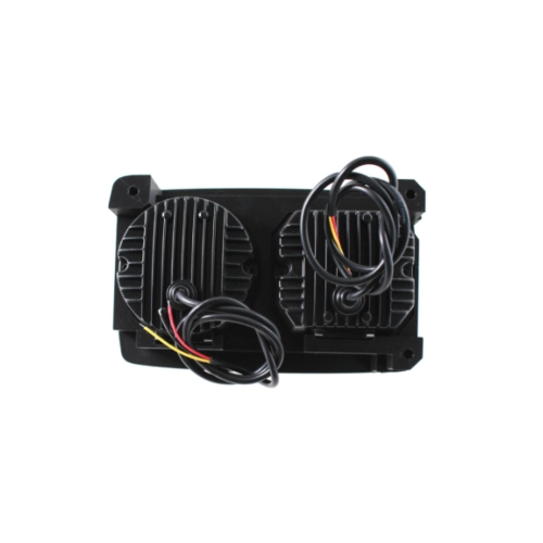 Conjunto de faro delantero izquierdo IRON LED 6000 K EVOK para faro doble APE 50 con circuito de conversión de 6 V a 12 V CC y de 12 V CA a 12 V CC y antiparpadeo.