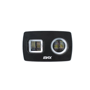 Right front headlight assembly IRON LED 6000 K EVOK for APE 50 double headlight with conversion circuit from 6 V to 12 V dc and from 12 V ac to 12 V dc and anti-flicker