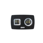 Right front headlight assembly IRON LED 6000 K EVOK for APE 50 double headlight with conversion circuit from 6 V to 12 V dc and from 12 V ac to 12 V dc and anti-flicker