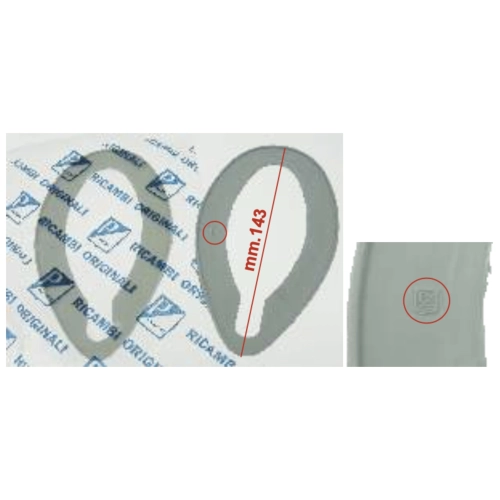 Original PIAGGIO headlight housing gasket on front mudguard VESPA Faro Basso 125 V30T V31T V32T V33T ro 014229 underheadlight