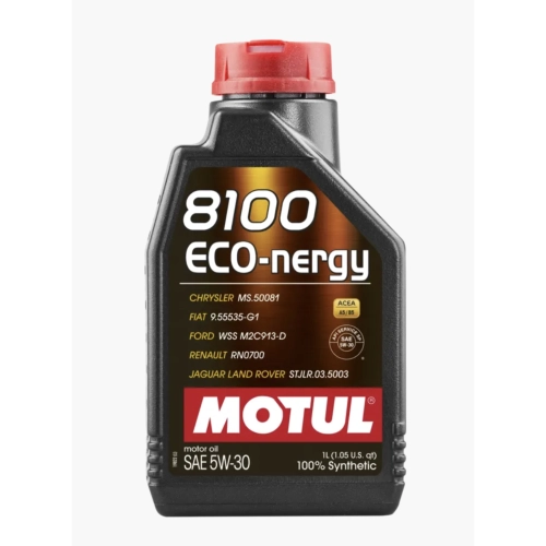 Olio motore MOTUL 8100 ECO-NERGY 5W30 100% 1 litro sintetico elevata protezione e risparmio di carburante Lubrificante per motori benzina e Diesel EURO 4 5 & 6