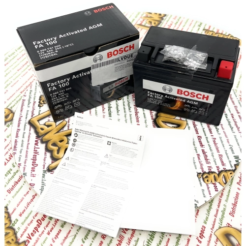 Batería sellada BOSCH YB4L-B lista para usar, activada de fábrica, AGM, 12 V, 4 AH, 20 A, para Vespa 50 125 HP ET2 LX Zip Fly.
