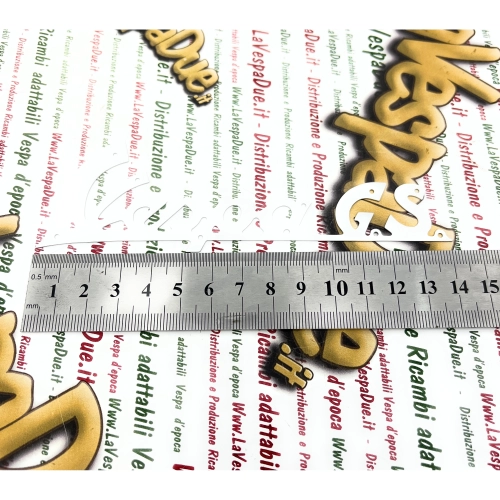 Front plate in satin-finished aluminium, 140 mm long, for VESPA 150 GS VS
