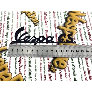 Letras frontales en aluminio negro, de 140 mm de largo, para VESPA 150 GS VS1 2 3 4T de 1955 a 1961 ro 057182 023902