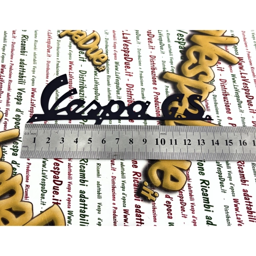 Letras frontales en aluminio negro, de 140 mm de largo, para VESPA 150 GS VS1 2 3 4T de 1955 a 1961 ro 057182 023902