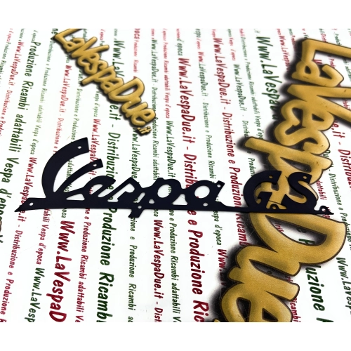 Letras frontales en aluminio negro, de 140 mm de largo, para VESPA 150 GS VS1 2 3 4T de 1955 a 1961 ro 057182 023902