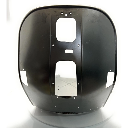 Protector de estribos de chapa metálica completo con refuerzos transversales para VESPA 80 125 150 200 PX PE MY a partir de 1998, adaptable a modelos anteriores T5 ARCOBALENO. Producto italiano de primera calidad.