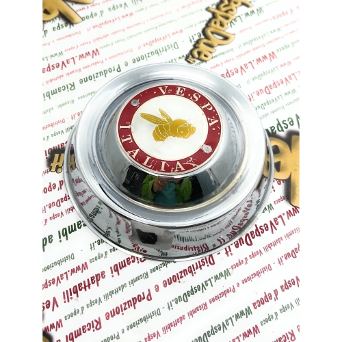 Tapa central cromada vintage VESPA ITALIA para llanta de 8" para VESPA y APE V1 V15 V30 VM VN VB1 VL VNB VBB VBA