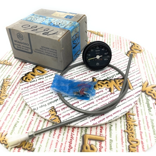 Velocímetro negro original PIAGGIO para VESPA 50 125 PK S SS, parte inferior de serie completa con junta de transmisión y engranajes ro 179151 178864 196894 196895 196905 197019 196960