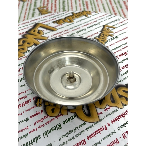 Enjoliveur central chromé vintage pour jante de 8 pouces (20 cm) compatible avec Vespa et Ape V1, V15, V30, VM, VN, VB1, VL, VNB, VBB et VBA.
