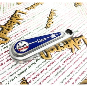 Tapa de buje de muelle de aluminio pulido Vintage VESPA SERVICE azul para VESPA 125 150 160 180 200 VNA VNB VBA VBB VB1 VL VM VN GL SPRINT GS 150 GT GTR SUPER TS RALLY stock antiguo