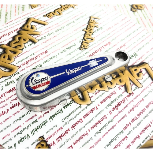 Tapa de buje de muelle de aluminio pulido Vintage VESPA SERVICE azul para VESPA 125 150 160 180 200 VNA VNB VBA VBB VB1 VL VM VN GL SPRINT GS 150 GT GTR SUPER TS RALLY stock antiguo