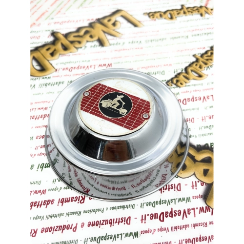 Vintage VESPA ITALIA chrome central cup cap 8" wheel rim for VESPA and APE V1 V15 V30 VM VN VB1 VL VNB VBB VBA