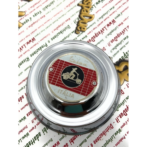 Vintage VESPA ITALIA chrome central cup cap 8" wheel rim for VESPA and APE V1 V15 V30 VM VN VB1 VL VNB VBB VBA