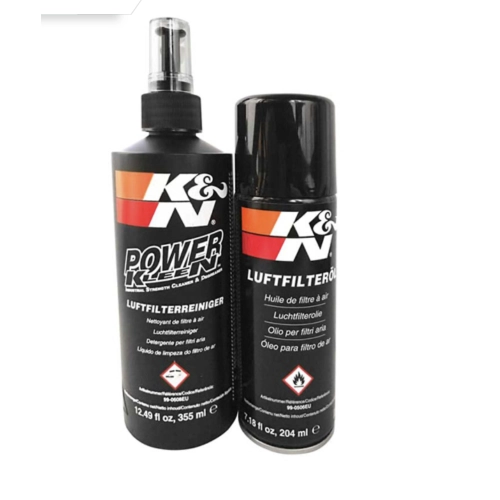Kit de limpieza de filtros K&N 99-5003 con detergente y aceite para motocicletas HONDA, HARLEY DAVIDSON, TRIUMPH, KAWASAKI y BUELL.