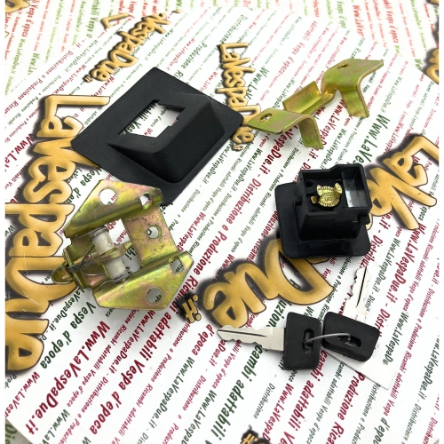 Seat lock restoration kit VESPA PX 125 T5 adaptable PK S SS XL ETS AUTOMATICA 50 125 jumper box container spring cylinder body ro 227412 215443 215445 215446 215444 1792925 226890 2154475