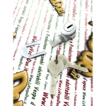 Lock 22 mm round hole 20 mm round complete top box door VESPA 98 125 150 160 from 1950 to 1960