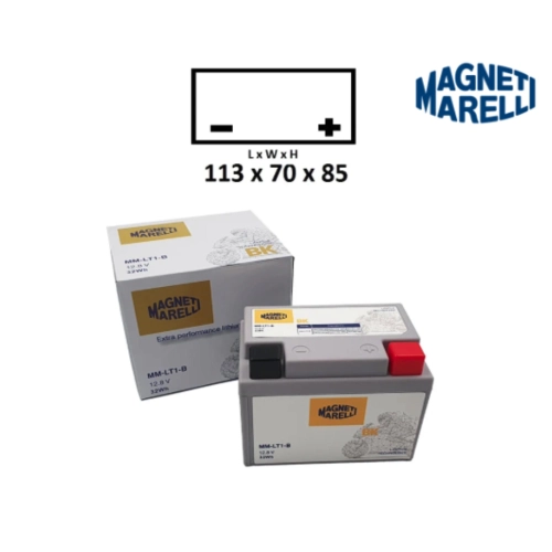 Batería de litio MAGNETI MARELLI MMLT1B con BMS y sensor de protección de tiempo 113 x 70 x 85