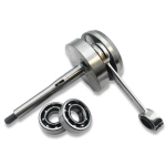 PINASCO 25080910 Hochleistungs-Rennkurbelwelle, 43 mm Hub, mit 12 Stiften für PIAGGIO BOXER BRAVO CIAO SI, für Original-Kurbelgehäuse, komplett mit Lagern