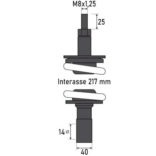 Verstellbarer Stoßdämpfer vorne für VESPA 50 125 ET3 PK NLR SPECIAL PRIMAVERA ET3