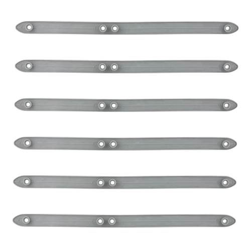 Jeu de baguettes sous le repose-pieds pour LAMBRETTA 125 150 LI 2e série, 6 pièces en caoutchouc gris ro 19150105 innocenti