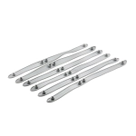 Set listelli sotto pedana per serie strisce per LAMBRETTA 125 150 LI 2° 6 pezzi in gomma grigia r.o. 19150105 innocenti