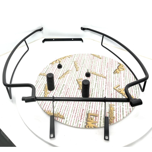 Protector perimetral y de carrocería original PIAGGIO para VESPA 80 125 150 200 PE PX ARCOBALENO T5 ro 446080, reposapiés de serie NOS, tubular único pintado de negro.