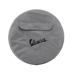 Cache-roue de secours VESPA pour jantes 10" 3.50 10 350, gris, pour VESPA 50 80 125 150 160 180 200 PX GT GS GL SPECIAL SPRINT RALLY avec bordure blanche, référence 610007M001.