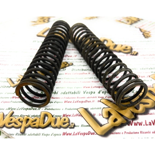 Pair of hydraulic fork springs for PIAGGIO BOXER BRAVO SI mopeds in burnished metal ro 122624