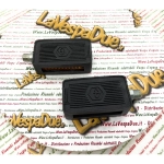 Par de pedales con logo hexagonal para ciclomotores PIAGGIO 50 CIAO SI BRAVO ERRE 2 GRILLO ro 191643 nos spare piece