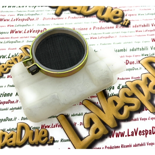 Caja del filtro de aire del carburador para PIAGGIO BOXER primera serie en plástico blanco original PIAGGIO NOS completa con abrazadera ro 123012