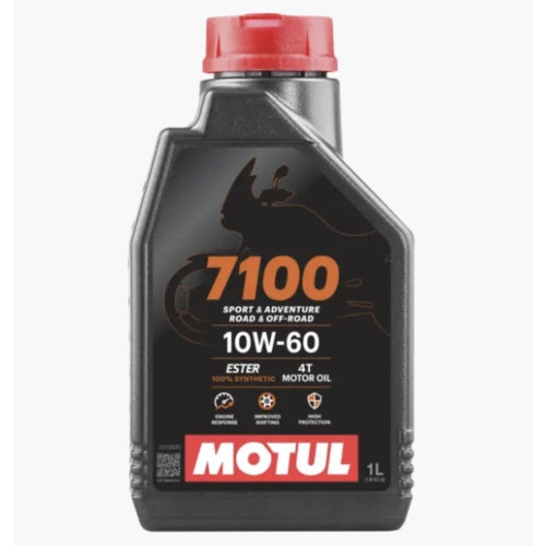 Motul 7100 10/60 10W-60 4T 100% synthetisches Motorenöl für Motorräder, Roller und Vespas.