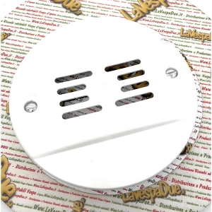 Funda protectora de plástico blanco para rueda de repuesto para VESPA 50 125 PK XL HP S FL AUTOMATICA PLURIMATIC RUSH N FL2, completa con ganchos RO 256986
